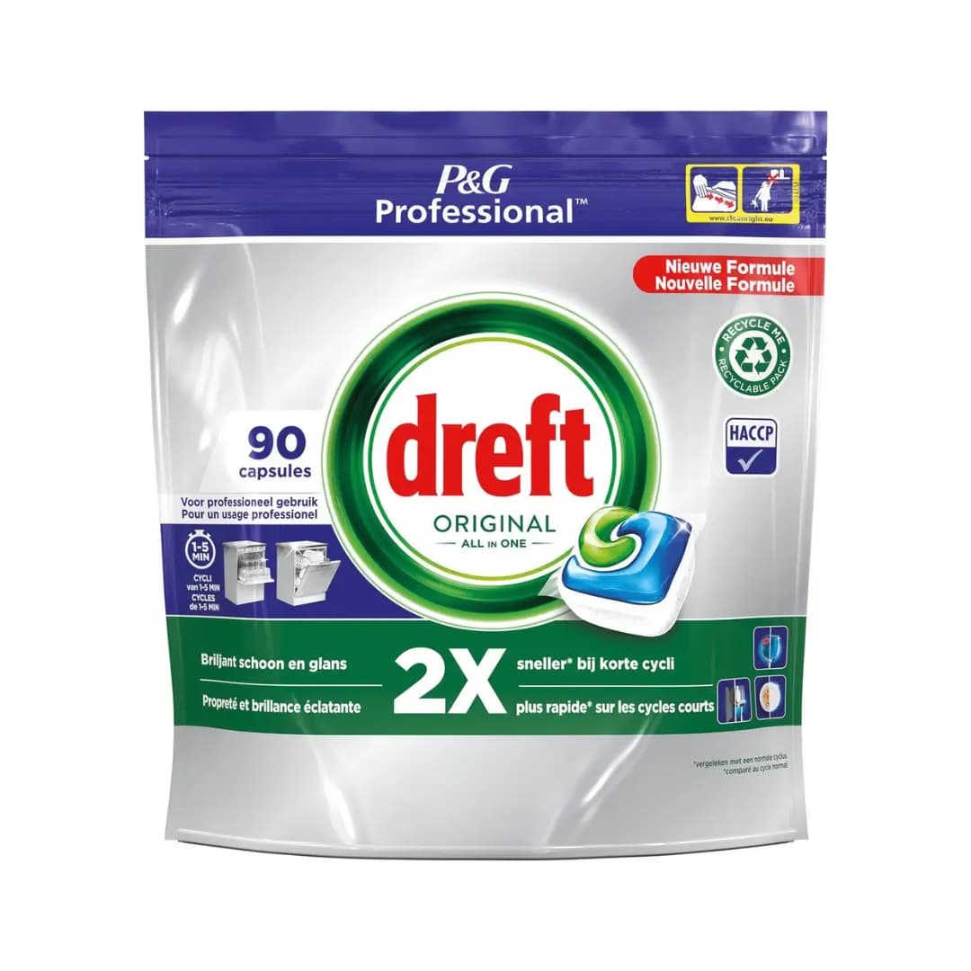 Dreft Professional Original Regular – Vaatwastabletten – 90 stuks