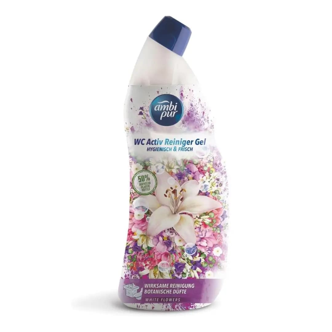 Ambi Pur Toiletreiniger Wc Active Gel White Flowers 750ml