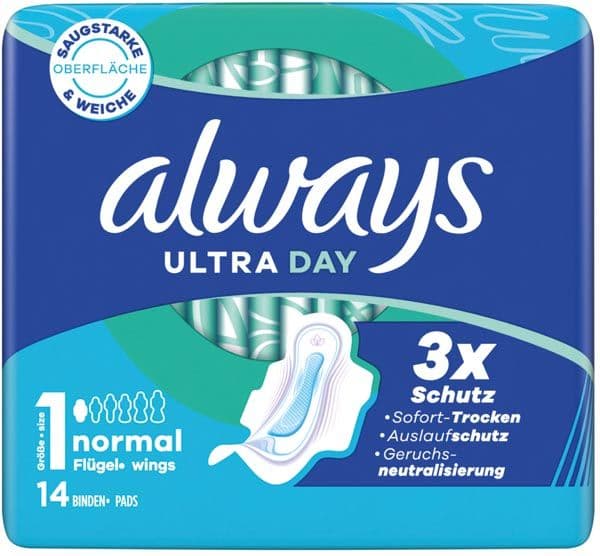 Always Ultradun Maandverband Normaal met Vleugels 14 stuks