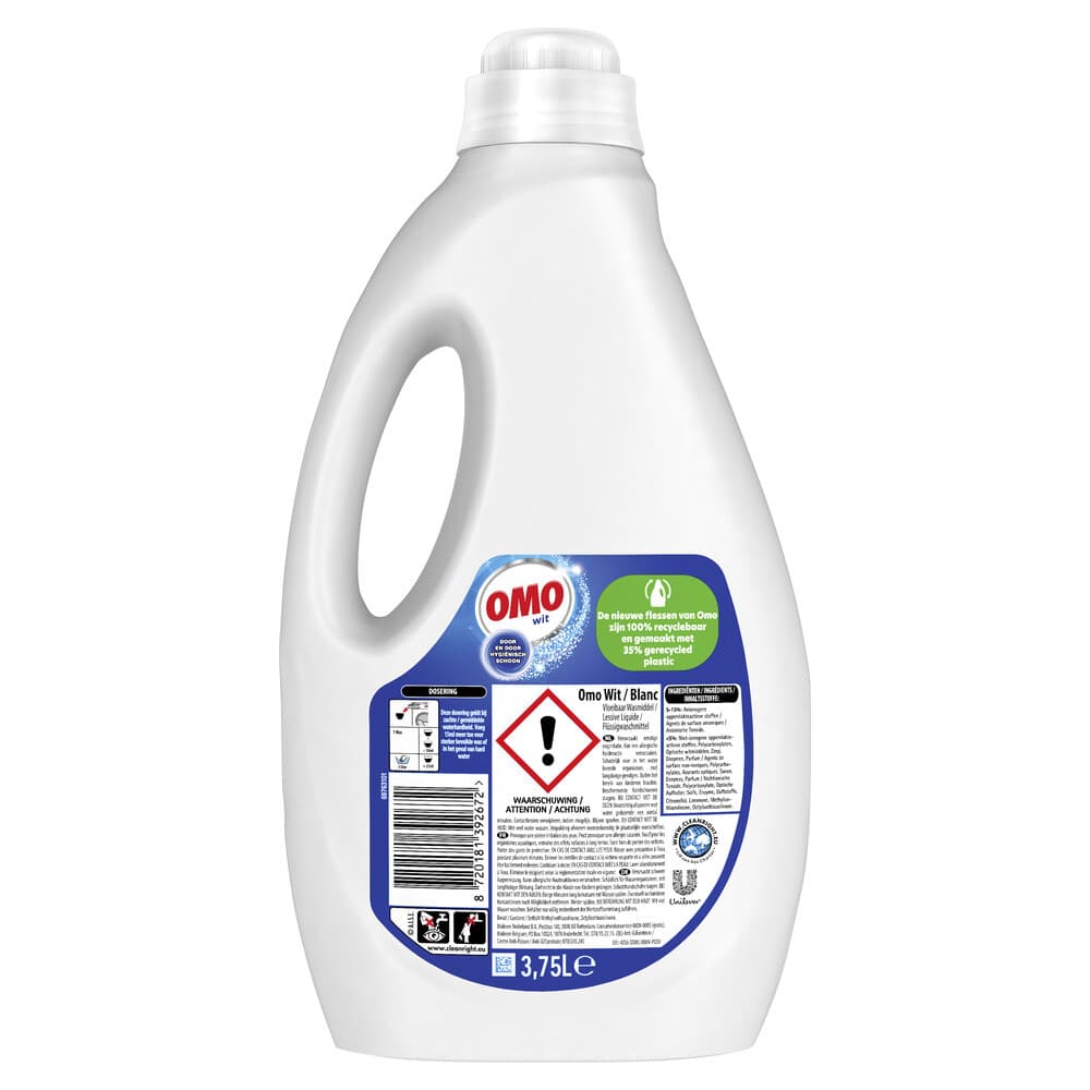 Omo vloeibaar wasmiddel Wit 75 wb 3750 ml 2