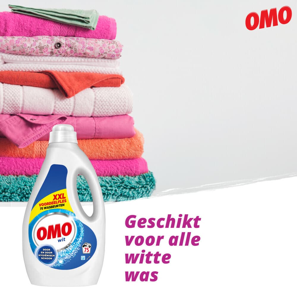 Omo vloeibaar wasmiddel Wit 75 wb 3750 ml 3