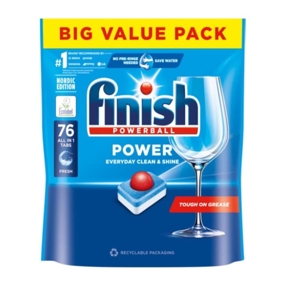 Finish Vaatwastabletten Power All-in One Regular 76 stuks