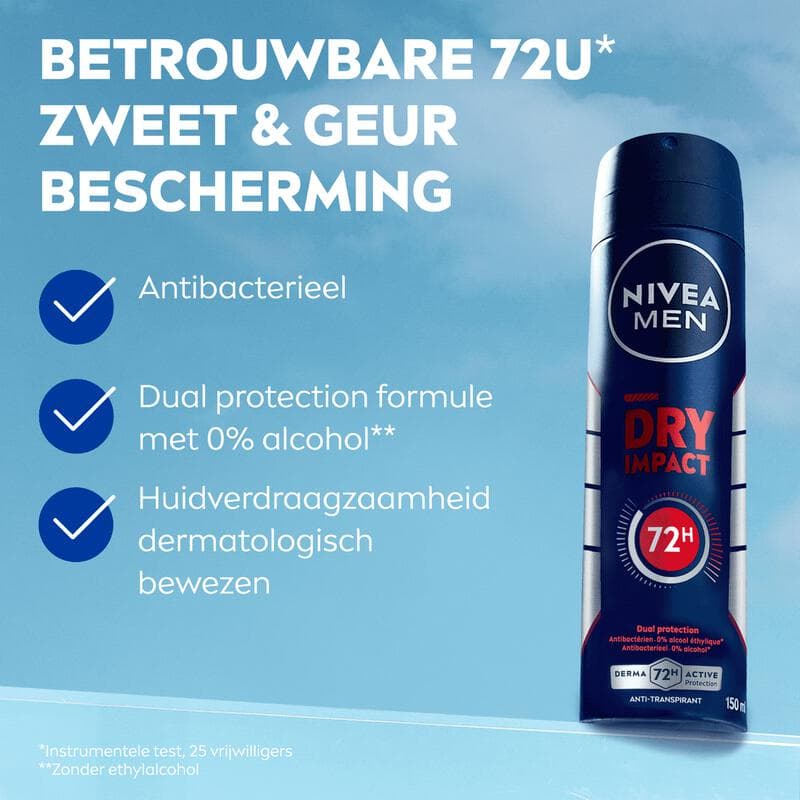 Nivea Men Deodorant Spray Dry Impact 150 ml 2
