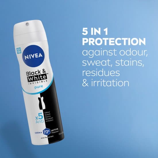Nivea Deodorant Spray Invisible Black & White Pure 150 ml 2