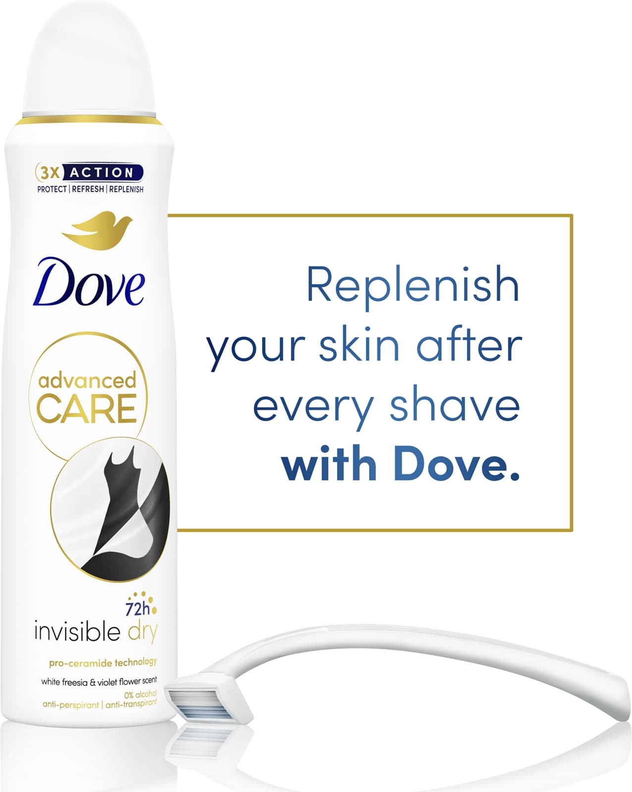 Dove Deodorant Spray Advanced Care Invisible Dry 150 ml 2