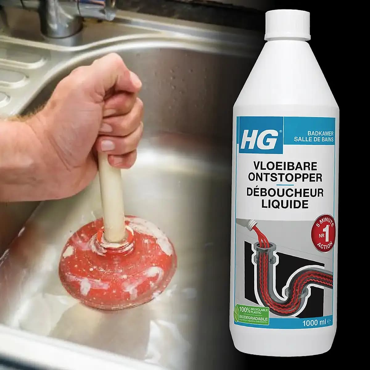 HG VLOEIBARE ONTSTOPPER 1000 ml