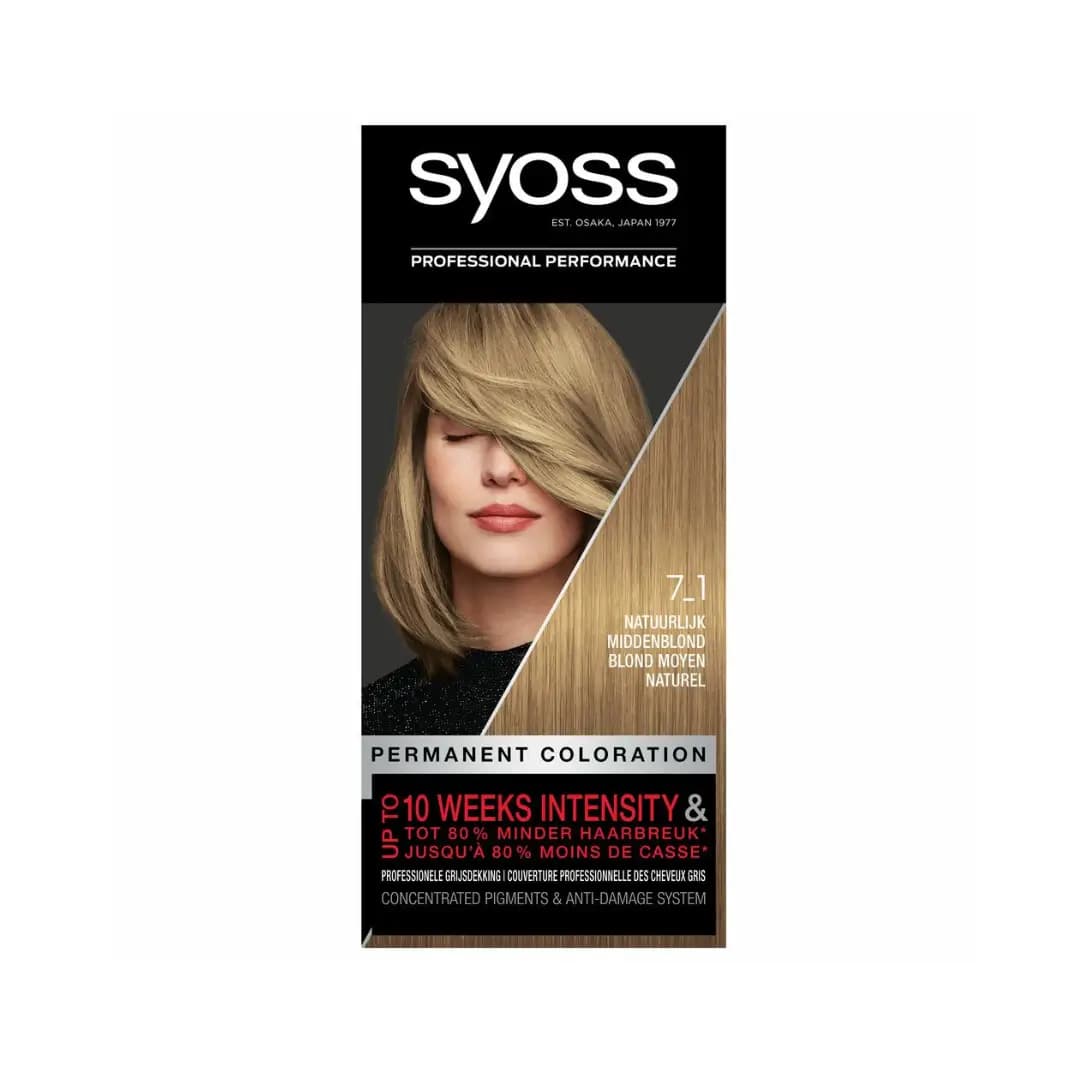 Syoss Haarverf 7-1 Natuurlijk Middenblond