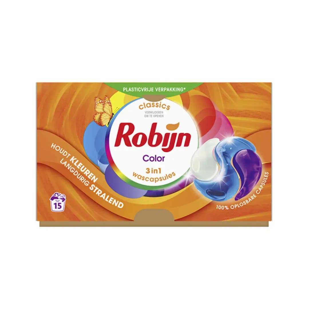 Robijn Wasmiddel Capsules Color – 15 stuks