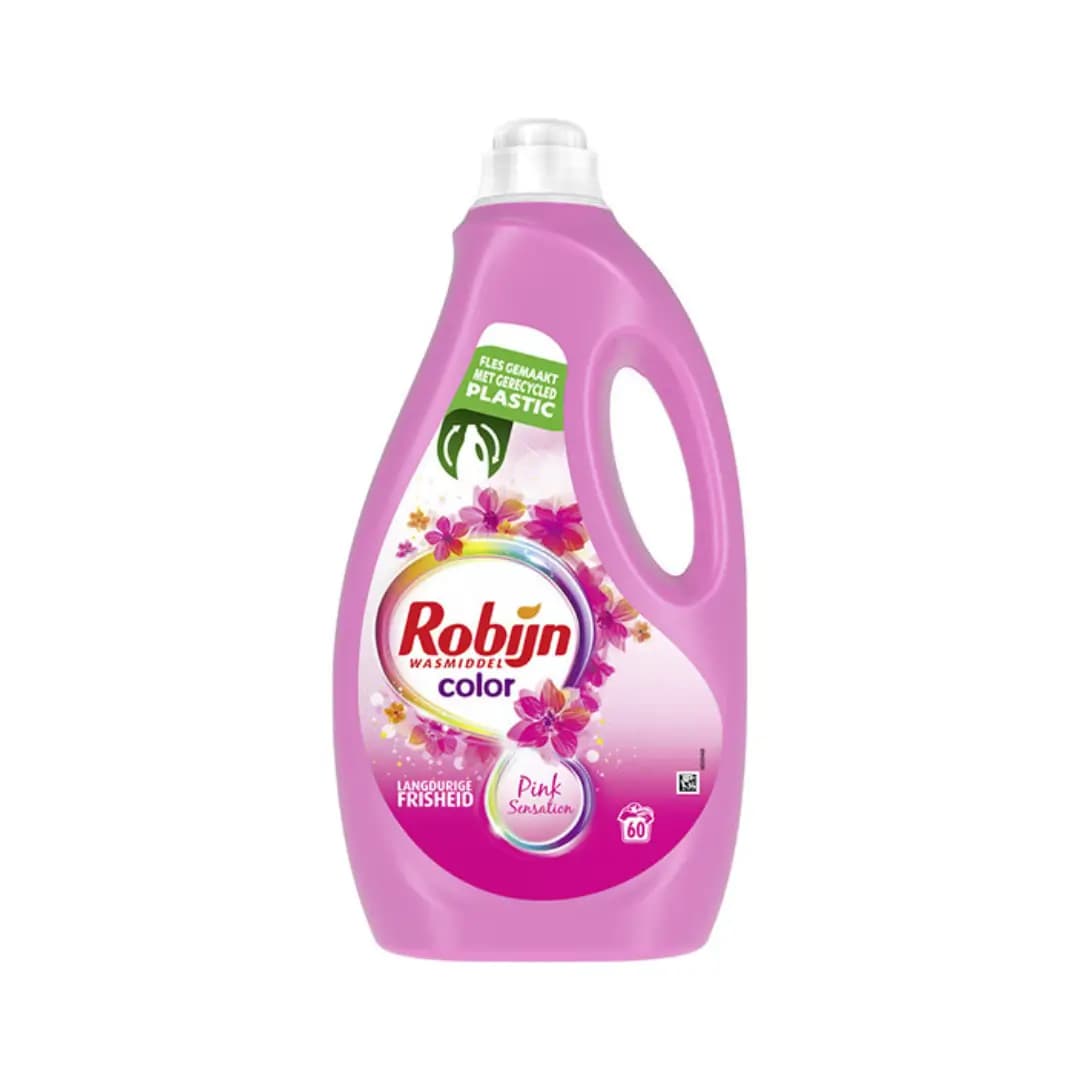 Robijn Vloeibaar Wasmiddel Color Pink Sensation – 3 L (60 wasbeurten)