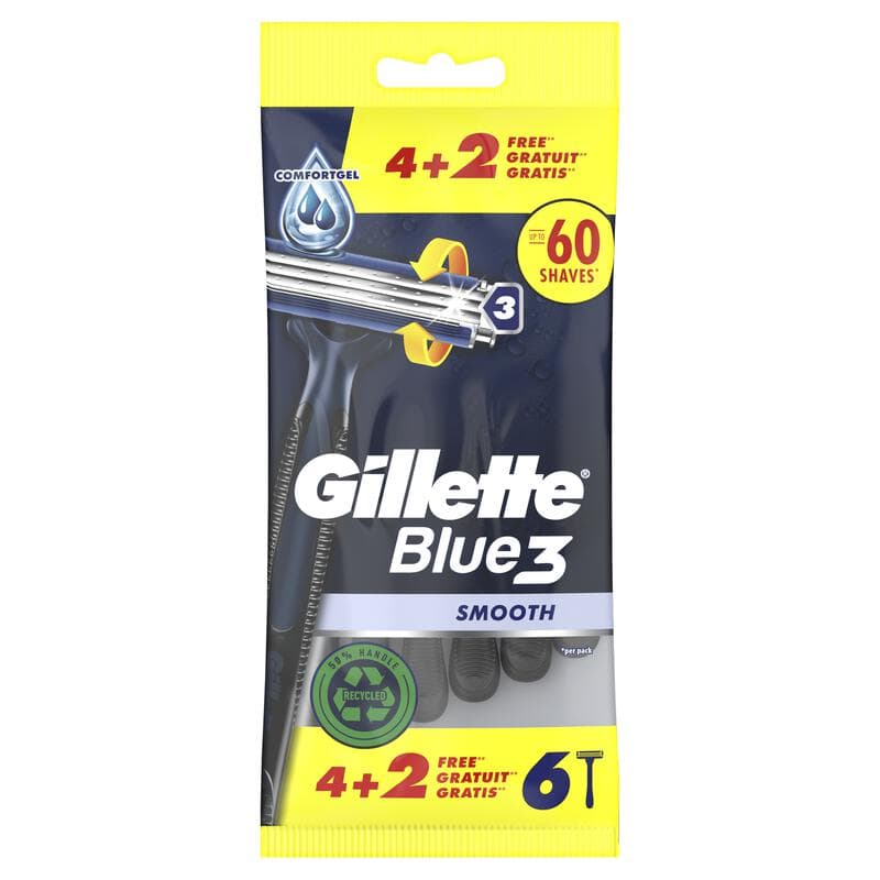 Gillette Blue3 wegwerpmesjes Smooth 6 st